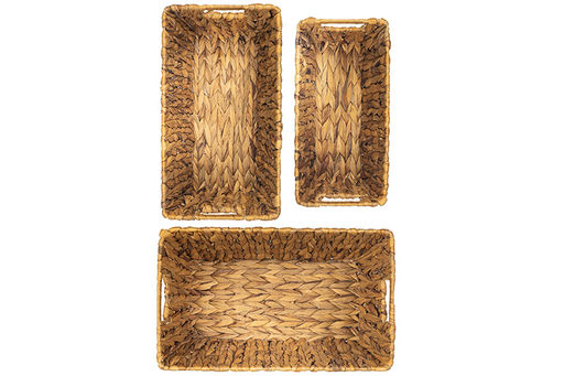 Набор 3 плетеных корзинок 38*23*20 с ручками - Elan gallery фото 12