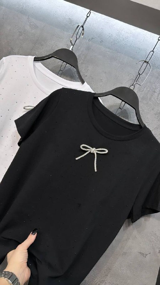 Футболка с камешками и 3D элементами - Ksa фото 4