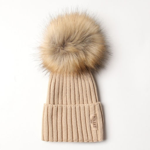 Шапка детская MINAKU, размер 46-48 (1-2 года), бежевая