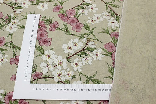 Ткань интерьерная с пропиткой Дикая вишня (на суровом), ш.1.5м, хл-70%, п/э-30%, 260гр/м.кв - Купава фото 3