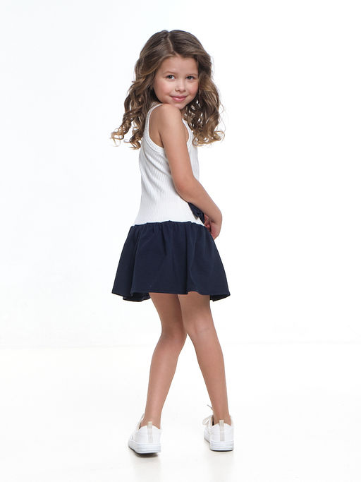 Платье комбинированное 22-7184 серый/синий - Mini maxi фото 7