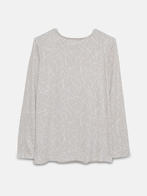 Bisiklet Yaka Desenli Kad?n Bluz