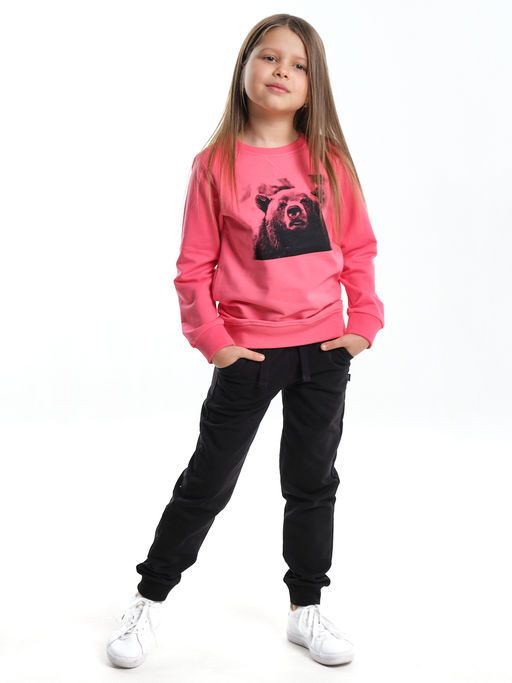 Комплект для девочки с брюками UD 2111 коралловый - Mini maxi фото 3