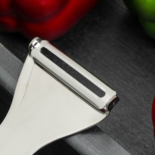 Овощечистка Доляна Zero, 19 см, нержавеющая сталь, цвет серебристый  фото 2