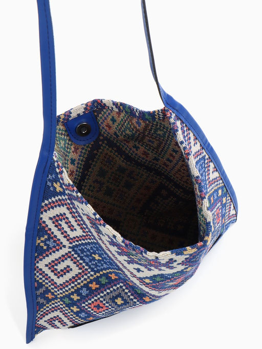 Сумка - шоппер женская на магните, 35×6×29 см, синяя