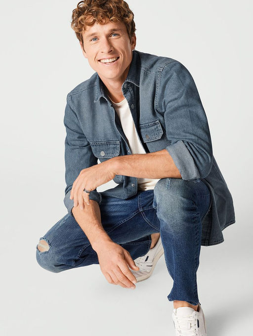 Мужская джинсовая  рубашка LIVERGY  фото 2