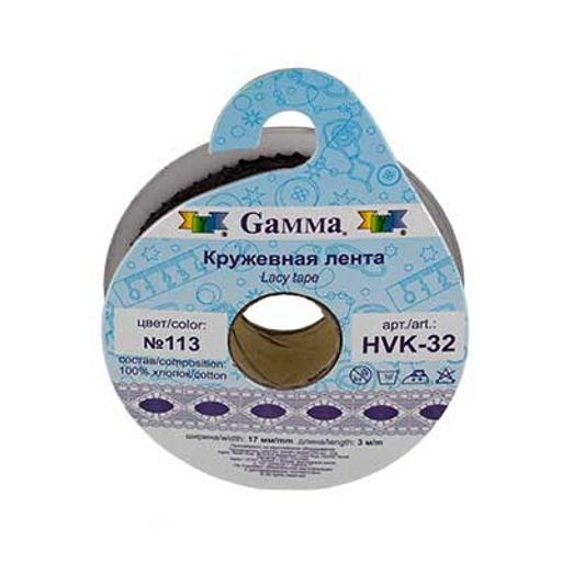 Gamma кружевная лента 17 мм HVK-32 в рулоне 5 x 3 м СК/Распродажа