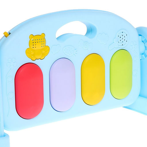 Музыкальный развивающий коврик с пианино, русская озвучка, свет, цвет голубой - Zabiaka фото 9