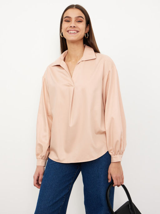 Новинка!  Рубашка "Симона" персиковый
