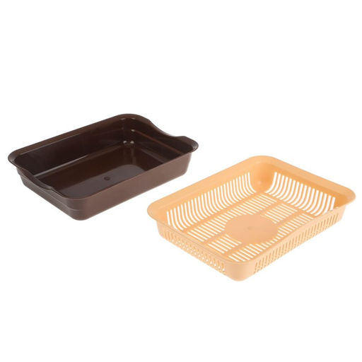 Туалет с сеткой, 35,5х26х7 см, коричневый - Simaland фото 2