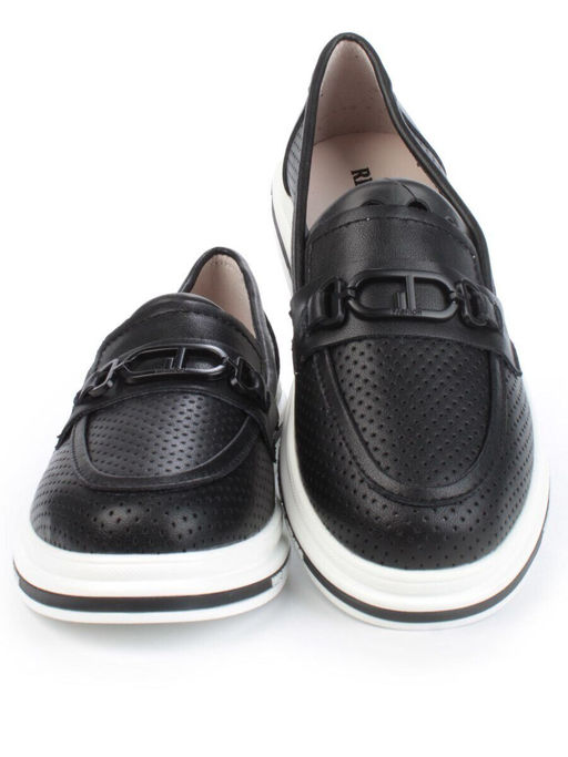 03-PDD170-3 BLACK Лоферы женские (натуральная кожа)