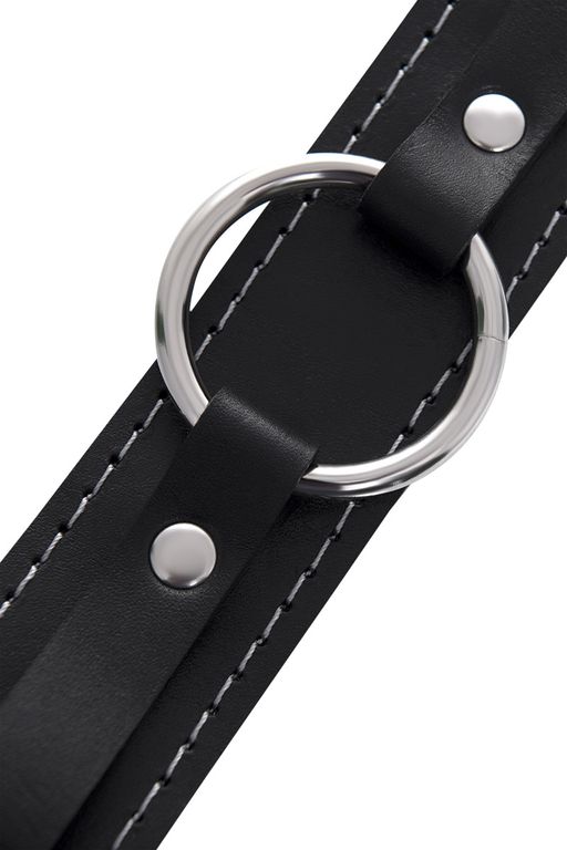 Чокер-ошейник Pecado BDSM, натуральная кожа, черный