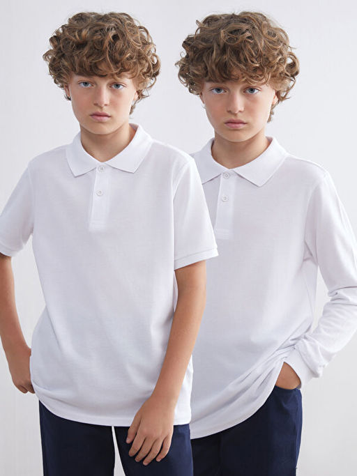 Polo Yaka Basic Erkek ?ocuk Ti??rt 2li