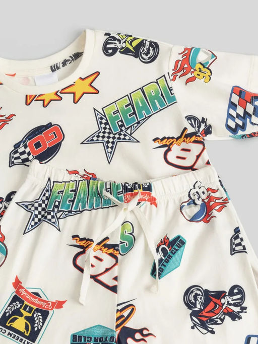 ACOOLA / Пижама детская для мальчиков Acklee белый принт фото 3