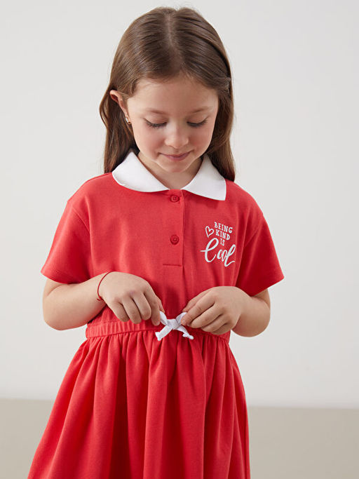 Polo Yaka K?z ?ocuk Pike Elbise