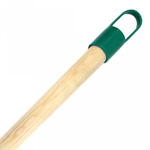 Рукоятка для швабры деревянная 107см "Люкс", пластмассовый наконечник с резьбой, цвета микс (Польша)