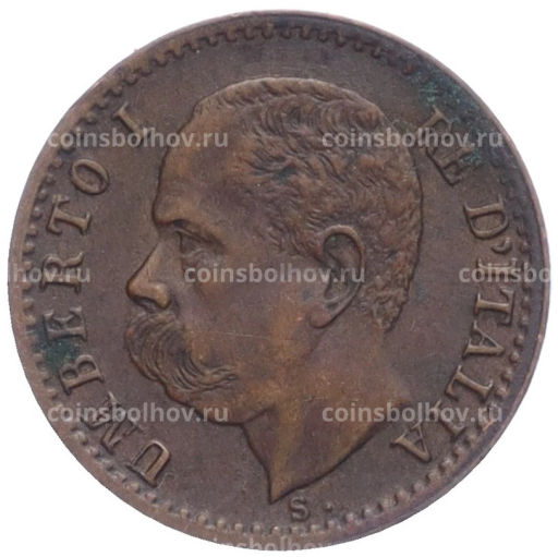 Монета 1 чентезимо 1895 года Италия