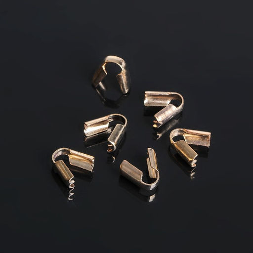 Цена за 2 шт. Концевик-зажим СМ-296-2, набор 20 шт., 1×0.8×0.4 см, цвет золото