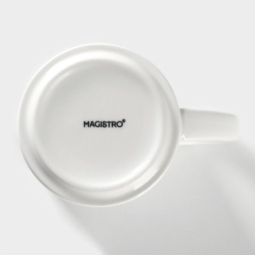 Набор кружек Magistro Mien, 270 мл, 6 шт., фарфор, белый