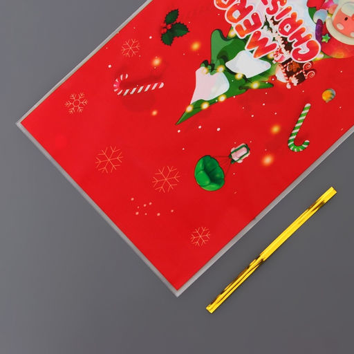 Цена за 50 шт. Пакет подарочный новогодний, для сладких подарков Новогодний МИКС №2 13?27 см1 см - UPAK LAND фото 11