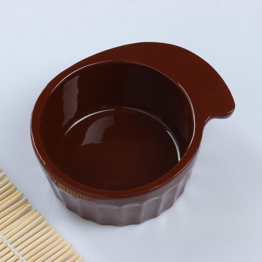 Кокотница Борисовская керамика «Классика», 200 мл, 12×4.5 см, коричневая