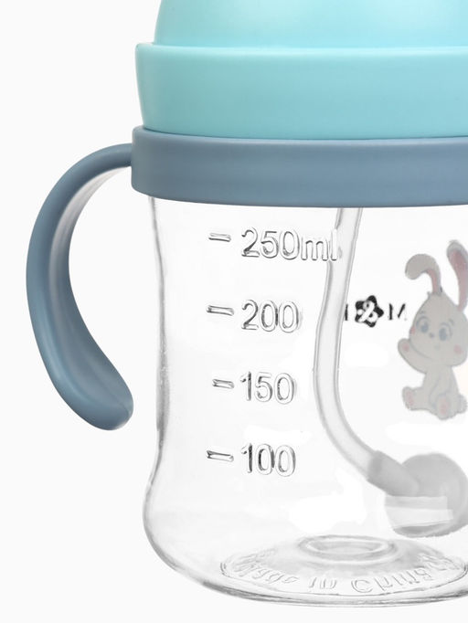 Поильник- непроливайка с трубочкой, голубой, Mum&Baby