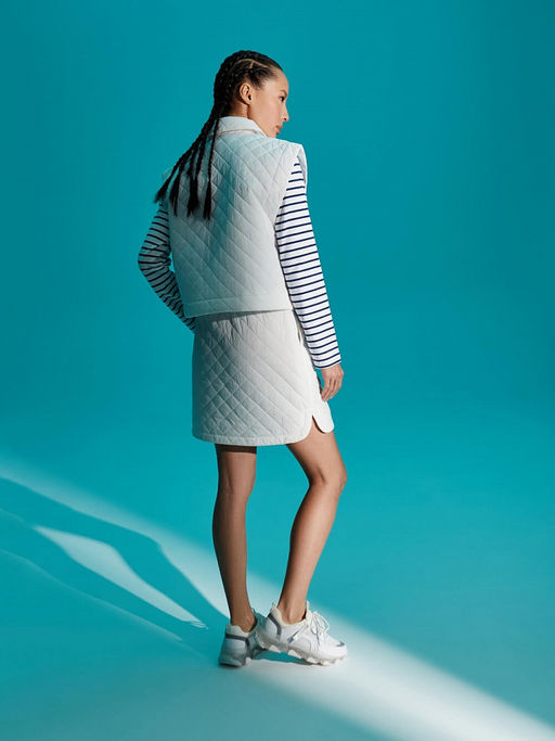 Белый стеганый жилет - Incity фото 3