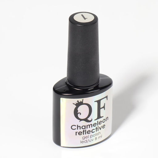 Гель лак для ногтей, Chameleon, 3-х фазный, 8мл, LED/UV, цвет зелёный/жёлтый (01) - Queen fair фото 7
