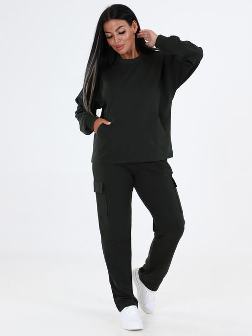 СК-2304 ЖЕНСКИЙ СПОРТИВНЫЙ КОСТЮМ (Темно-зеленый) - А-дина фото 3