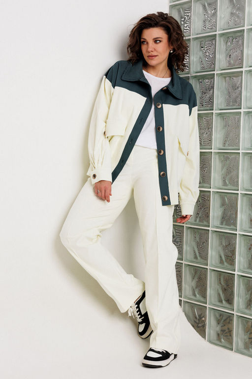 Брюки BegiModa 6081 молочный  фото 8