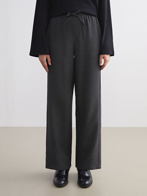 Beli Lastikli Dokulu Geni? Pa?a Kad?n Pantolon