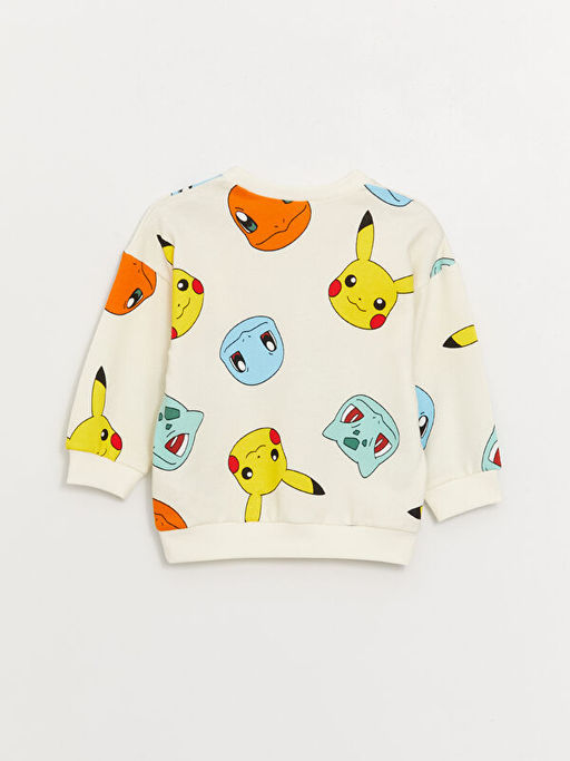 Bisiklet Yaka Uzun Kollu Pokemon Bask?l? Erkek Bebek Sweatshirt - Waikiki фото 2