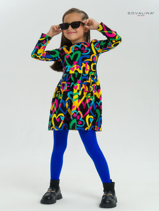 Платье Эля яркие сердца на черном - Sovalina фото 17