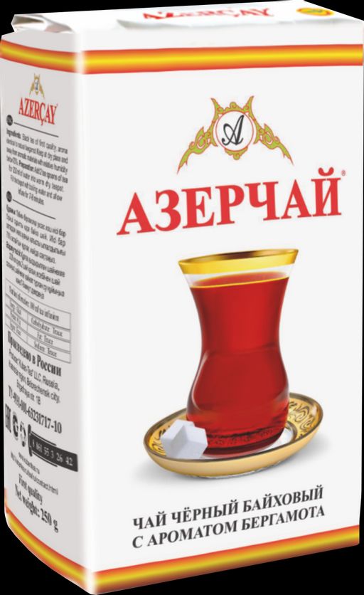 Azercay. Черный с бергамотом 250 гр. мягкая упаковка