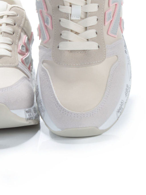 05-6026-203 BEIGE/GRAY Кроссовки женские (искусственные материалы) - No name фото 14