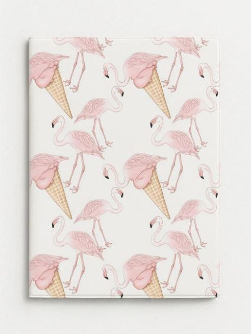 ОБЛОЖКА ДЛЯ ПАСПОРТА Flamingo Ice cream, плотность 600 мкм