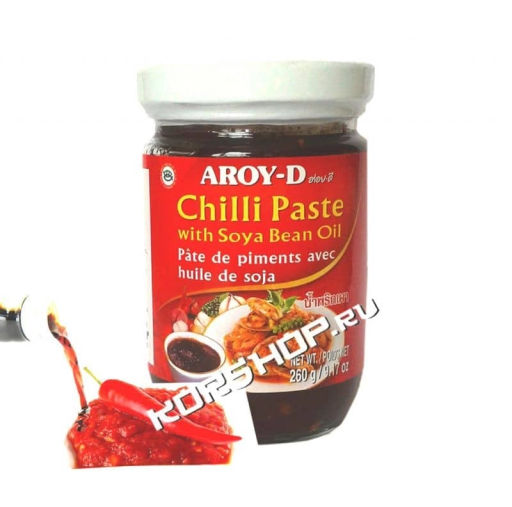 Тайская паста чили с соевым маслом AROY-D 260 г Акция