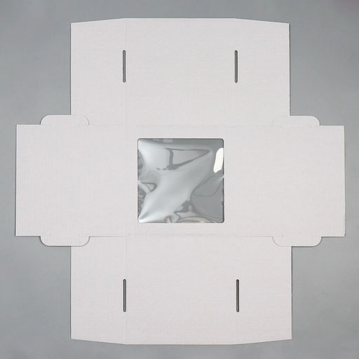 Цена за 5 шт. Коробка для торта с окном, кондитерская упаковка «Белая» 29 х 29 х 30 см