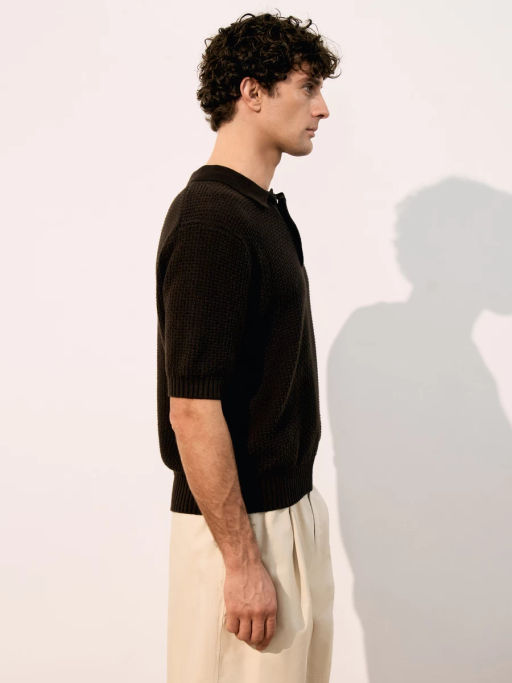 Джемпер поло фактурной вязки ZR2605043301-27 / Zarina