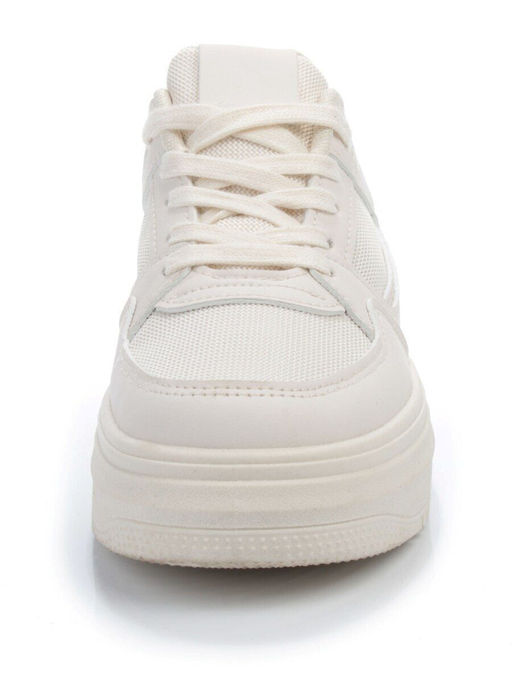 05-6180-61 BEIGE Кроссовки женские (искусственные материалы) - No name фото 6