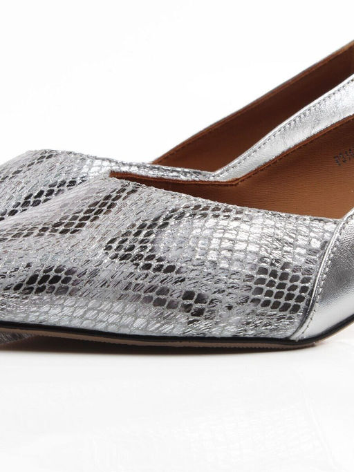 06-P3166 GREY/SILVER Туфли женские (натуральная кожа)