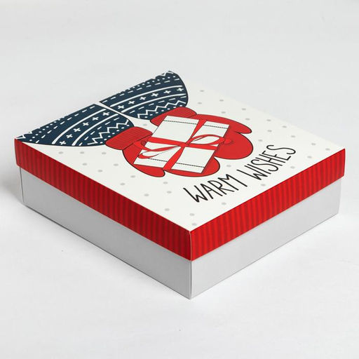 Набор подарочный новогодний "Тепла в Новом Году" варежки размер 19 и аксессуары (4 предмета)