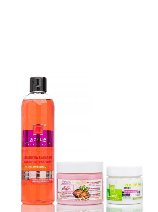 Эксклюзивкосметик Шампунь-бальзам для волос Восстанавливающий с экстрактом плаценты 500 гр