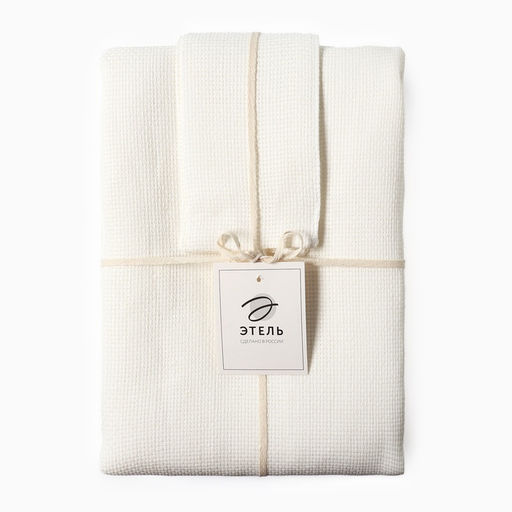 Шторы для кухни Этель Cloudy, 140×180 см-2 шт., подхваты 2 шт., лен 100%, 210 г/м²