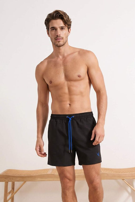 Siyah Ba_c_kl_ Normal Boy Regular Fit Erkek Deniz _ortu TMNSS26DS00006 - Trendyolmilla фото 2