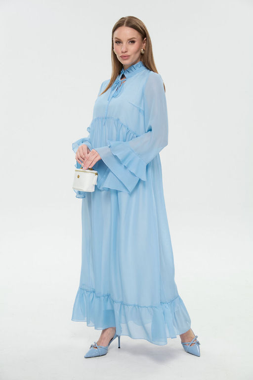 Платье NIKVA н1038-1 голубой  фото 7