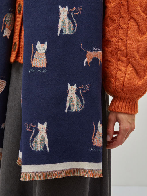 В составе шерсть ! теплый двусторонний палантин - Tantino фото 4