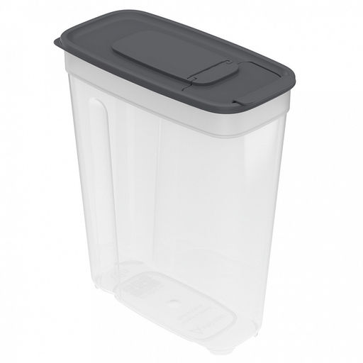 Контейнер для сыпучих продуктов 1,8л, 17х8,5х20,5см, полипропилен, графит (Россия)