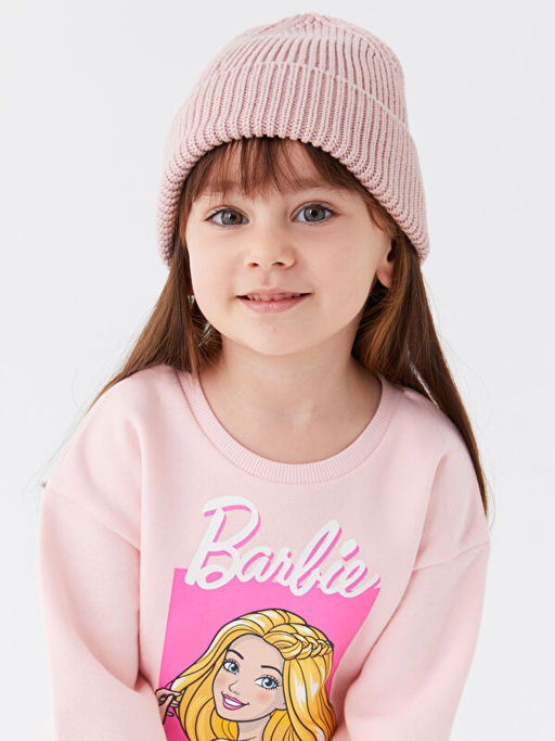 Bisiklet Yaka Barbie Bask?l? Uzun Kollu K?z Bebek Sweatshirt - Waikiki фото 3