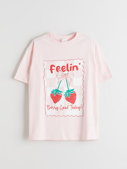 Bask?l? K?z ?ocuk ?ortlu Pijama Tak?m?